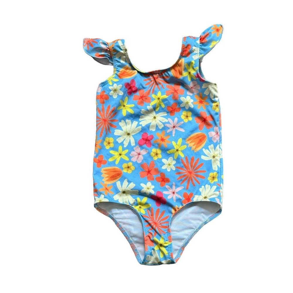 Pearl Street Swim Retro Floral One Piece Swimsuit 3/4
